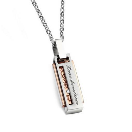 ネックレス メンズ レディース ジュエリー ストーン付き LOVE U