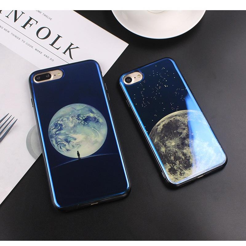 iPhoneX ソフトケース iphoneX XS ソフト ケース 月 宇宙 スベース 地球 メタル 人気 薄型