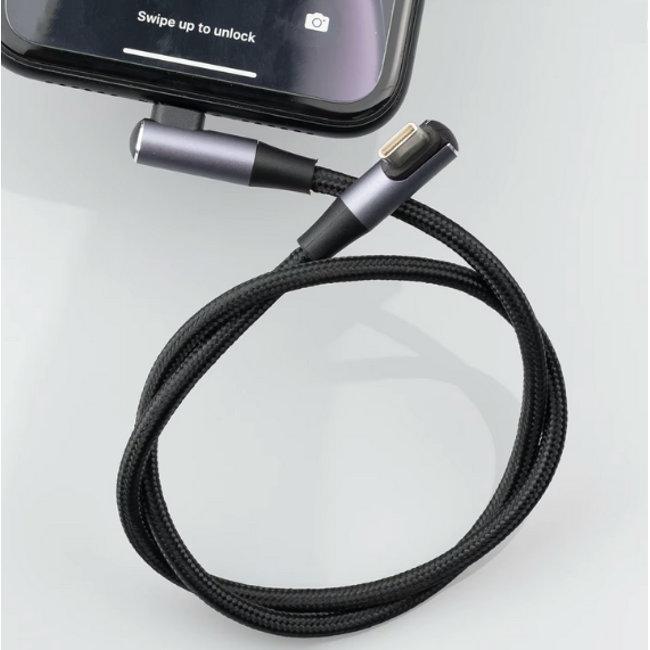 Lightning to Type-C L字 ケーブル (50cm / 1m 2m) 急速充電ケーブル