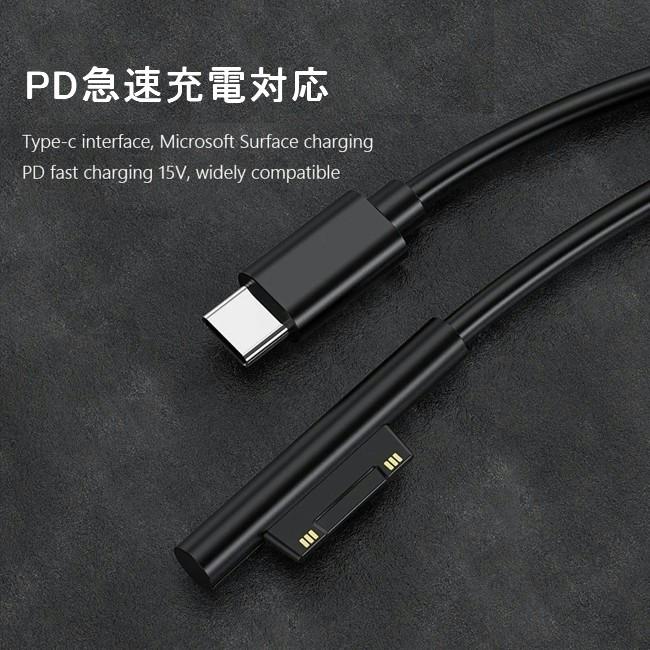 Microsoft Surface pro 7 / 6 5 3 4 用 充電ケーブル 1.5m 磁気 Microsoft Surface pro 7 / 6 5 3 4 用 充電ケーブル 1.5m 磁気