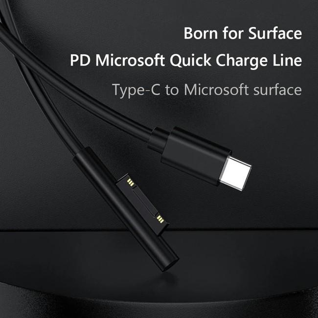 Microsoft Surface pro 7 / 6 5 3 4 用 充電ケーブル 1.5m 磁気 Microsoft Surface pro 7 / 6 5 3 4 用 充電ケーブル 1.5m 磁気