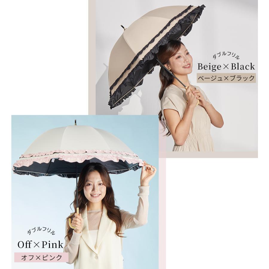 KIZAWA 日傘 長傘 完全遮光 晴雨兼用 傘 雨傘 レディース UVカット