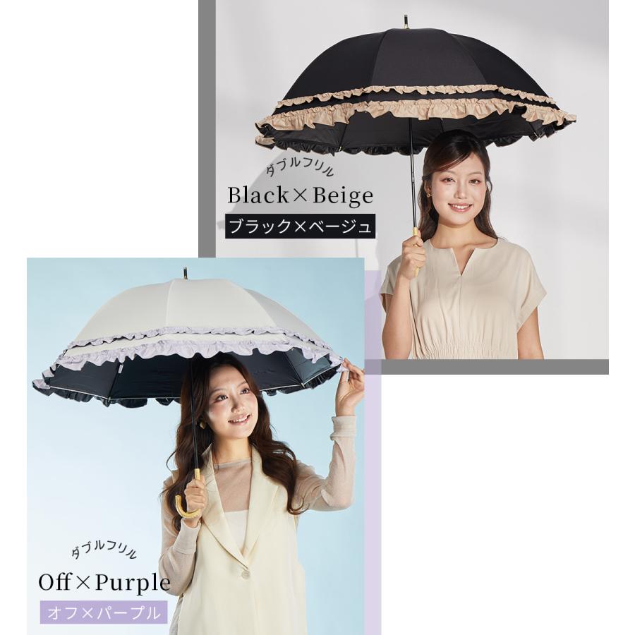 KIZAWA 日傘 長傘 完全遮光 晴雨兼用 傘 雨傘 レディース UVカット