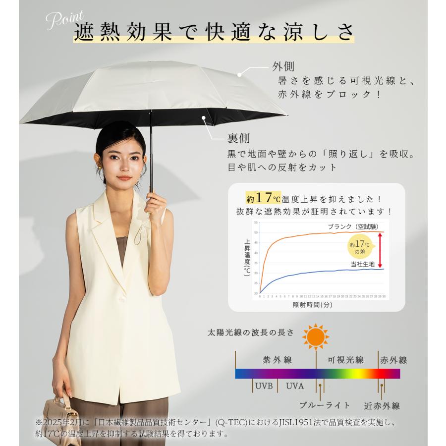 日傘 完全遮光 折りたたみ 形状記憶 軽量 uvカット100% 遮熱 折りたたみ傘 晴雨兼用 雨傘 レディース ギフト Pattofold arellaの画像