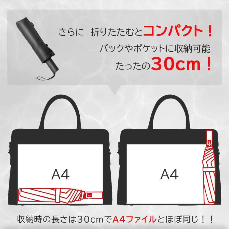 折りたたみ傘 メンズ ワンタッチ 自動開閉 日本特許 逆戻り防止 大きい 超撥水 耐風傘 頑丈 メンズ傘 男性 風に強い 梅雨対策 プレゼント｜kizawa｜19