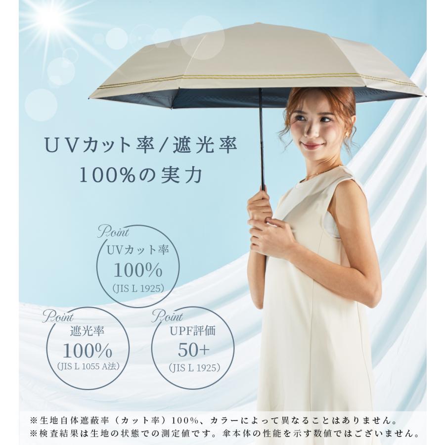 KIZAWA 日傘 完全遮光 折りたたみ 軽量 コンパクト 晴雨兼用 uvカット