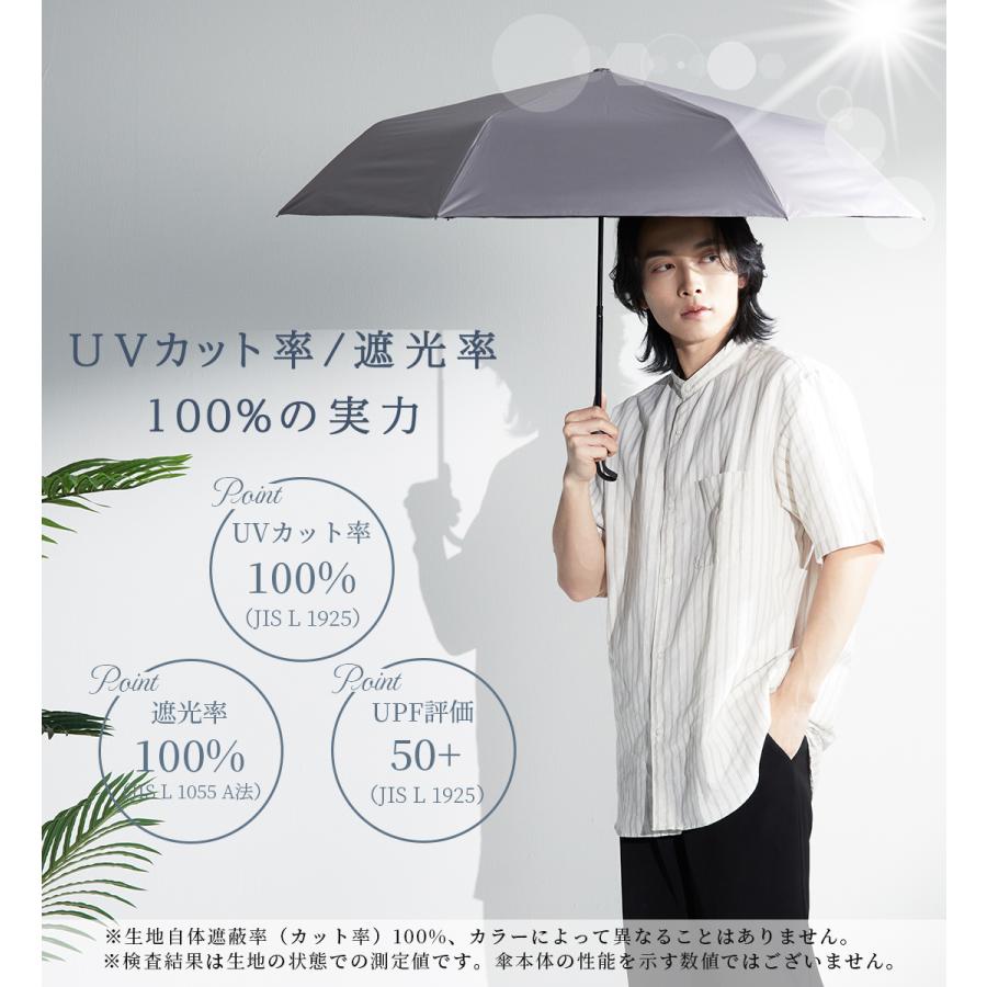 KIZAWA 日傘 メンズ 折りたたみ 完全遮光 風に強い 晴雨兼用 UVカット