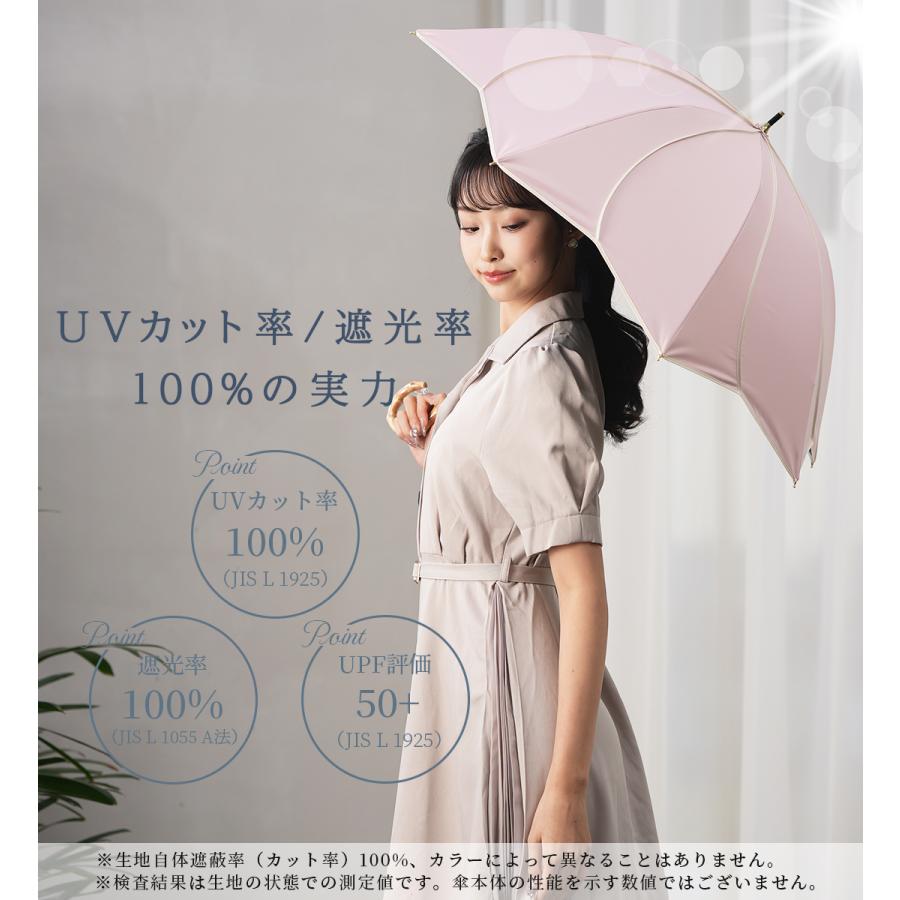 KIZAWA 日傘 長傘 完全遮光 晴雨兼用 8本骨 軽量 UVカット100% 遮熱
