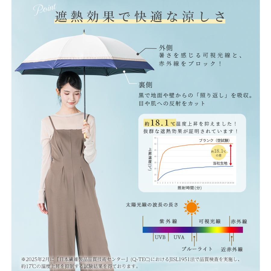 KIZAWA 雨傘 長傘 晴雨兼用 日傘 完全遮光 大きめ UVカット ラタン