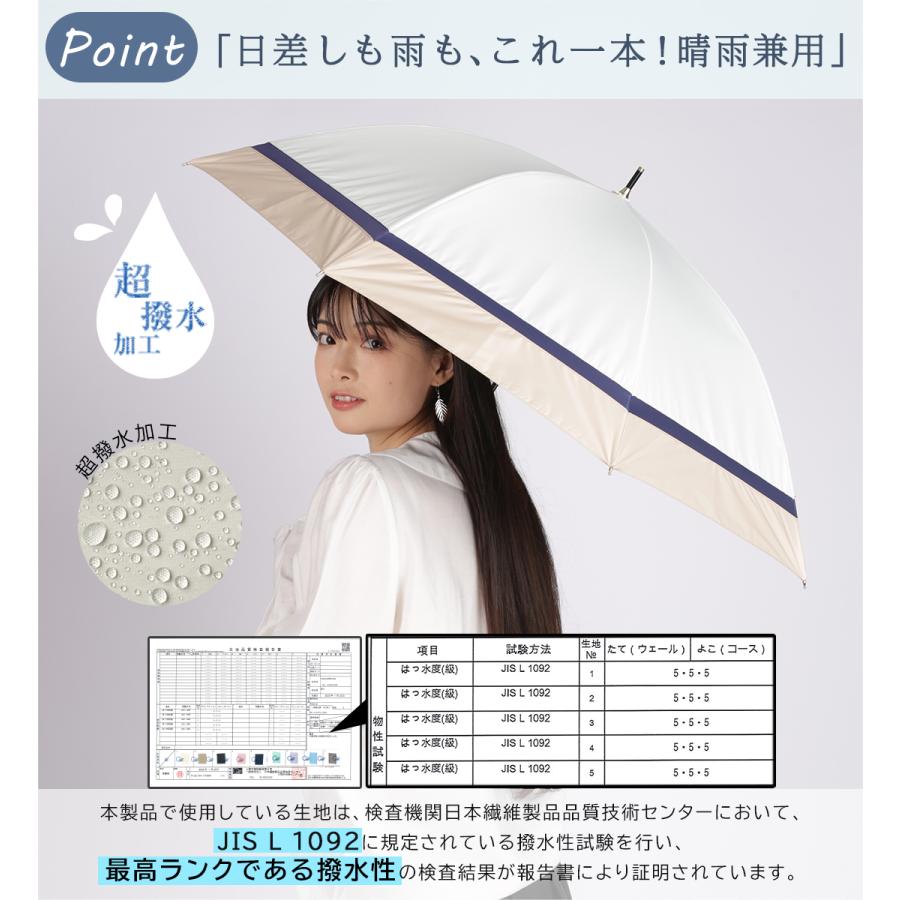KIZAWA 雨傘 長傘 晴雨兼用 日傘 完全遮光 大きめ UVカット ラタン
