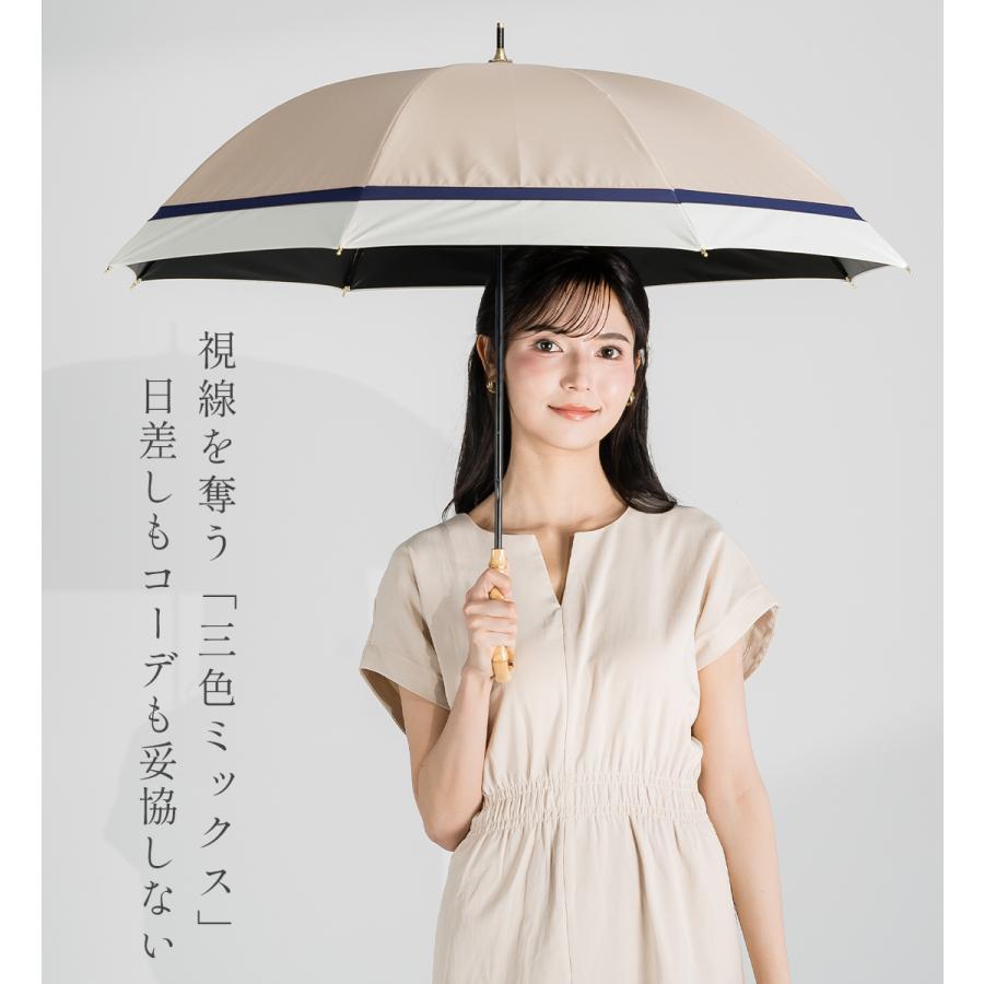 KIZAWA 日傘 完全遮光 晴雨兼用 長傘 雨傘 UVカット100%遮光 遮熱