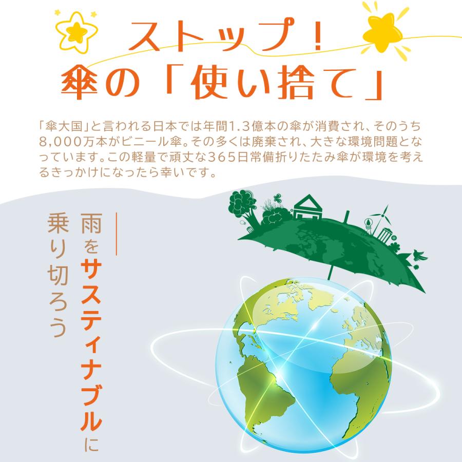 折りたたみ傘 最軽量 カーボン傘 93g メンズ レディース 5級撥水 コンパクト 折り畳み傘 持ち運び便利 ポキポキ ラクラク 親骨55cm｜kizawa｜18