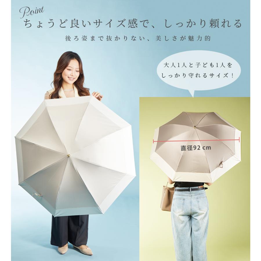 KIZAWA 日傘 長傘 完全遮光 晴雨兼用 大きめ 8本骨 55cm レディース UV