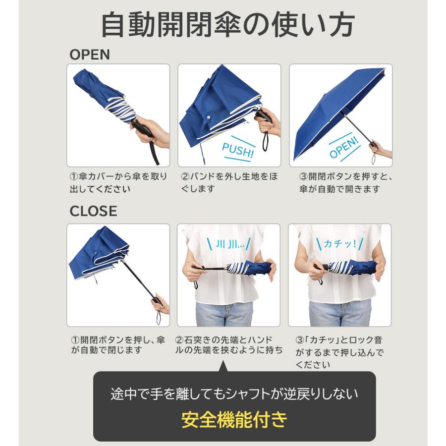 日傘 形状記憶 自動開閉 完全遮光 折りたたみ 軽量 uvカット100% 遮熱 折りたたみ傘 晴雨兼用 雨傘 メンズ レディース ギフト Pattofold swifitの画像