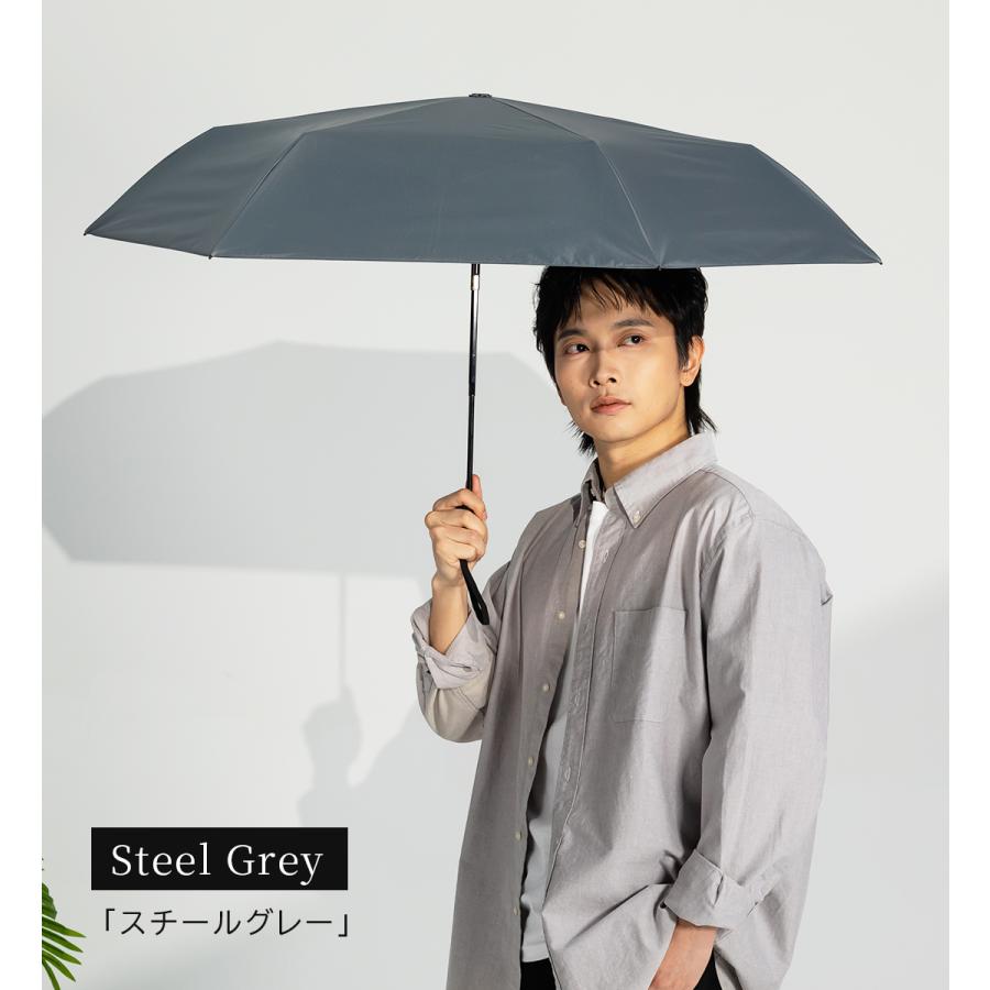 KIZAWA 日傘 メンズ 折りたたみ 晴雨兼用 自動開閉 完全遮光 UVカット