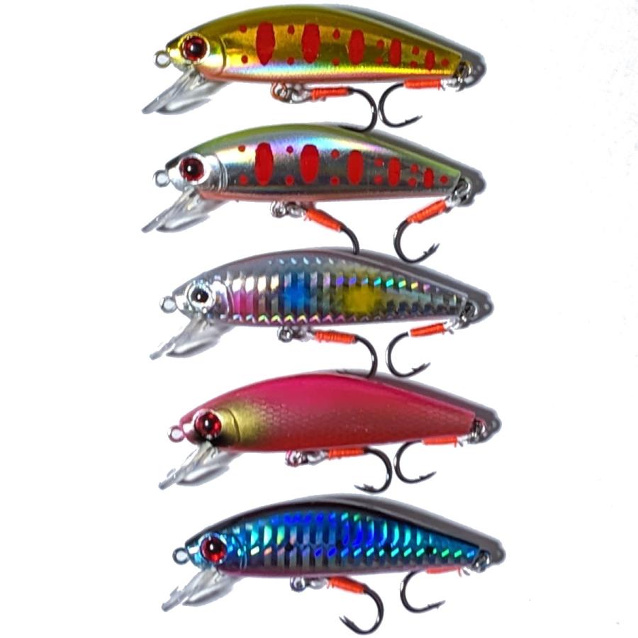 ルアー 7.5cm 10g シンキングミノー スイミングフック 5個セット