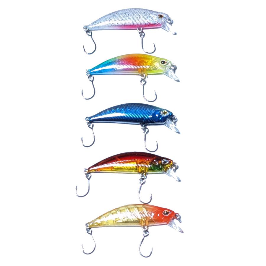 トラウトミノー シングルフック 5.5cm 5g 5個セット シンキングミノー