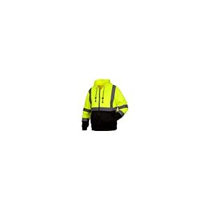 Pyramex　Safety　RSZH3210XL　RSZH32　Series　Sweatshirts　Hi-Vis　Lime　Zipper　Swea