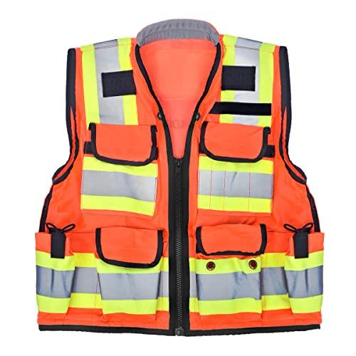 AdirPro　Heavy　Duty　Safety　Visibility　Reflective　Vest　ANSI-Compliant　High