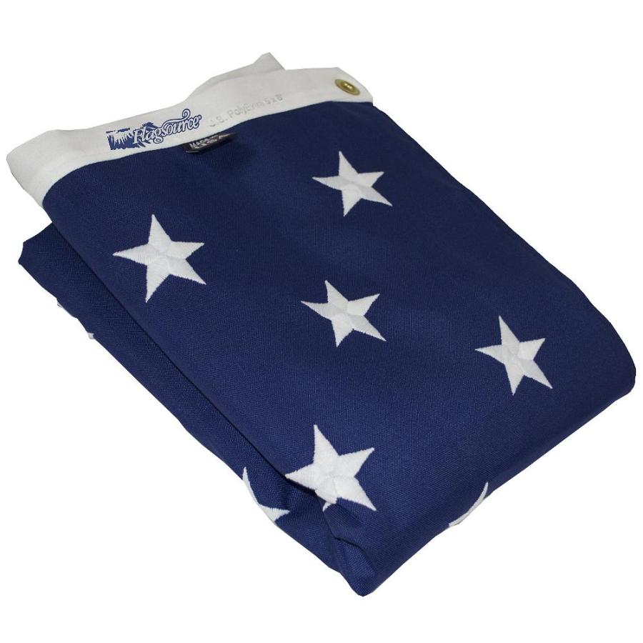 FlagSource　FMAA　Certified　PolyExtra　American　Flag　Polyester　with　Embroidere