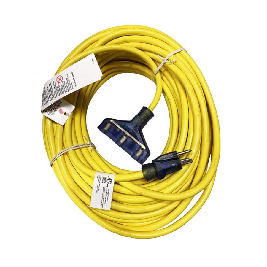 お気に入りの Zeluga ZLE123100LTP 100ft. 12/3 SJTW Heavy Duty Extension Cord with Triple