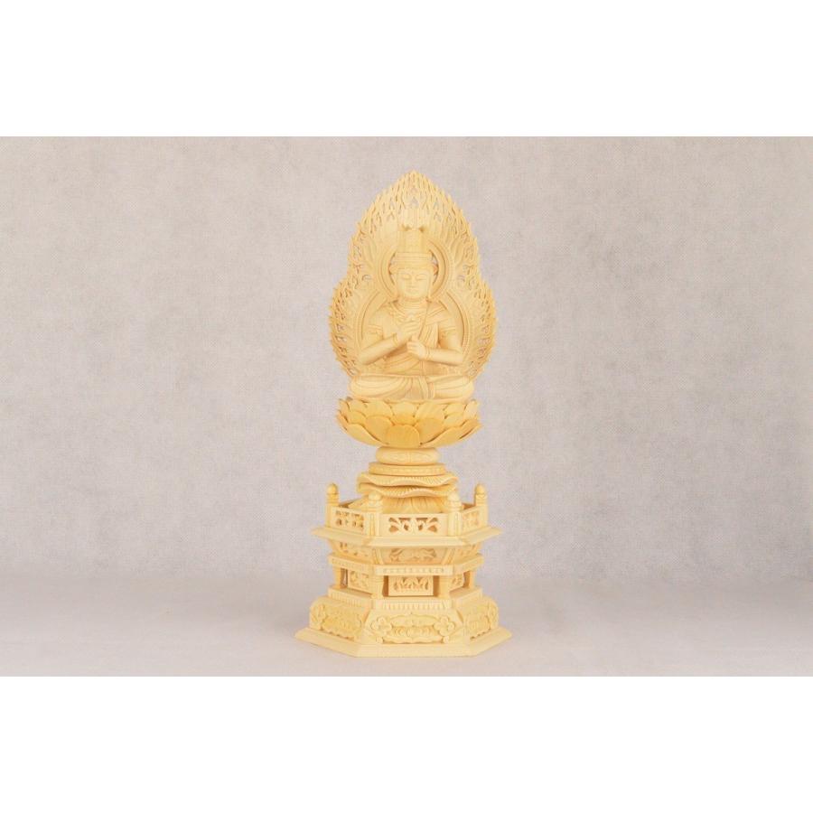 仏像　本尊　大日如来　2.0寸　六角　総白木(桧材)　高級職人上げ　送料無料　真言宗_4