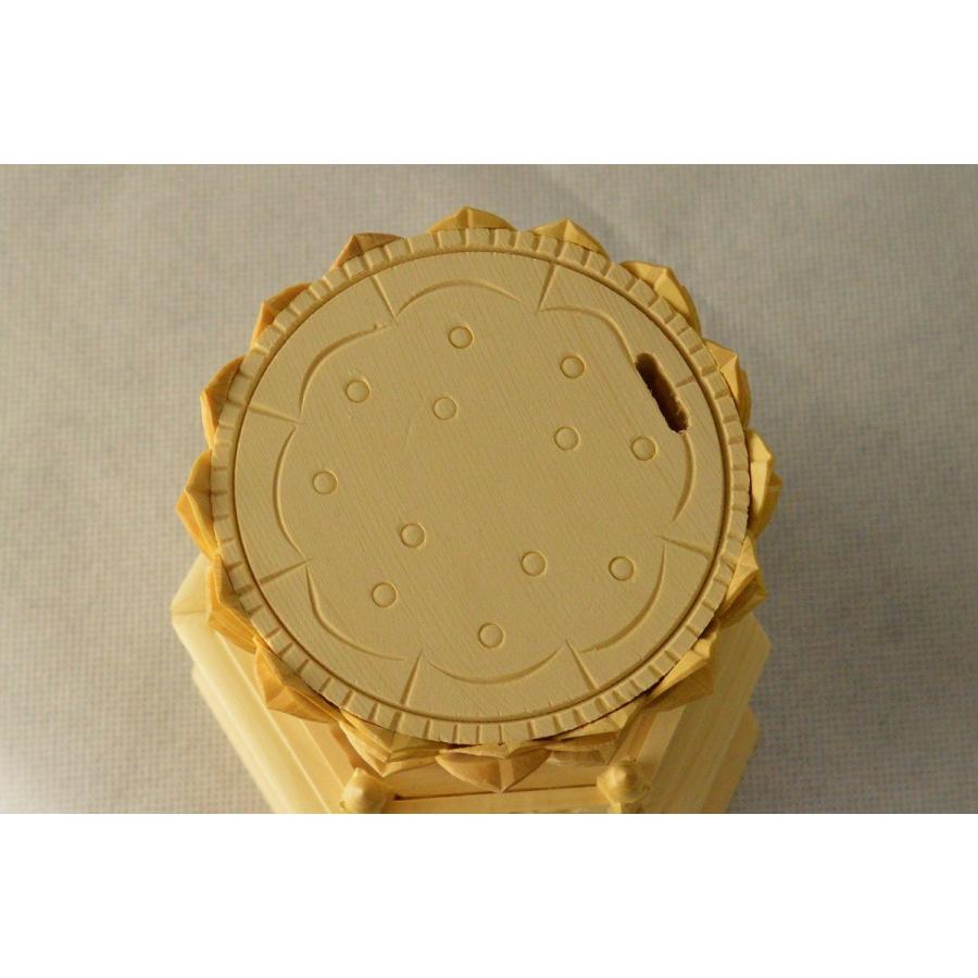 仏像 本尊 大日如来 2.5寸 六角 総白木(桧材) 高級職人上げ 送料無料