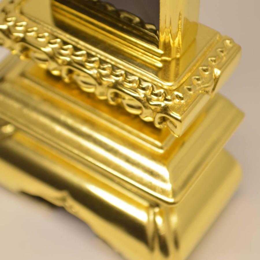 位牌 4.5寸 京中台三方金 本金箔仕上 高級位牌 仏壇 仏具 仏像 塗位牌 