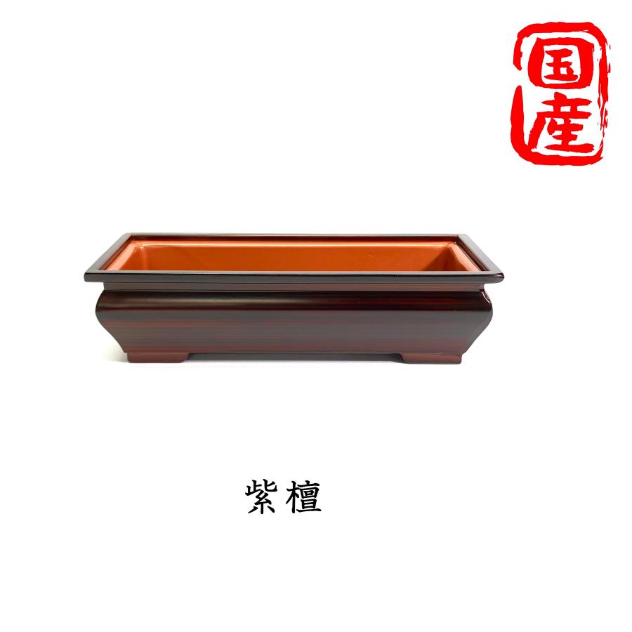 仏具 角香炉 7寸 黒 タメ 黒檀 紫檀 ブラウン オーク タガヤ 日本製