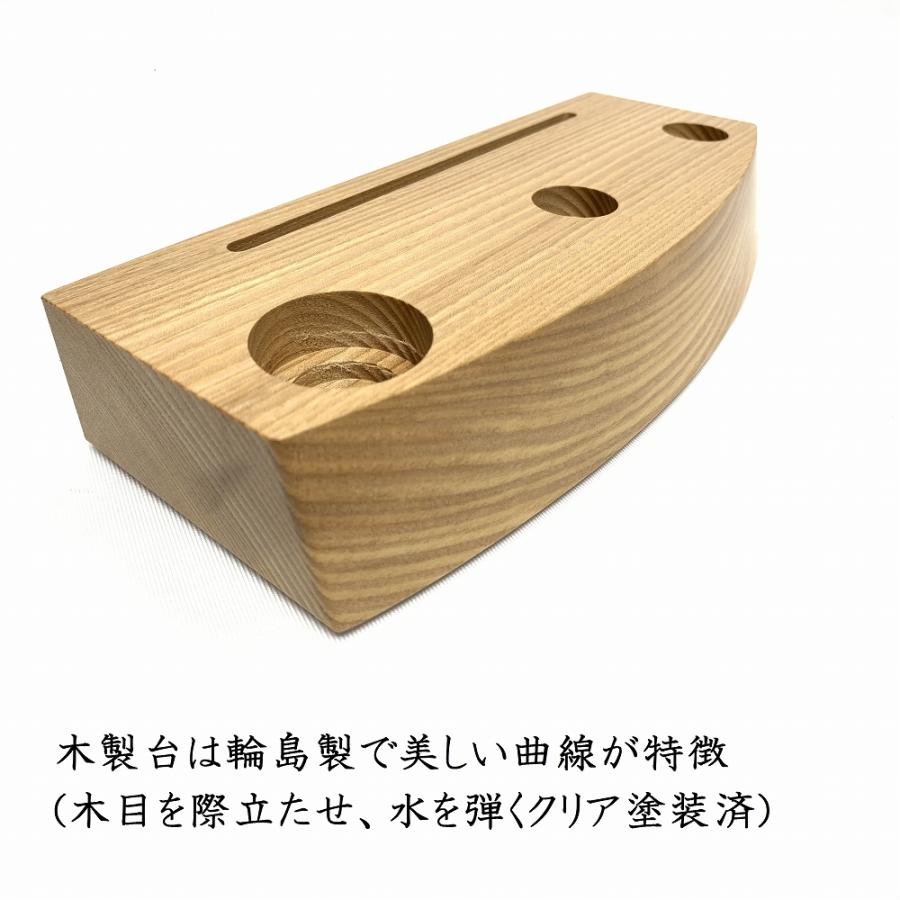 仏壇 メモリアルスタンドセット 手元供養 日本製 国産 高級ニレ材 コンパクト ミニ 可愛い おしゃれ 線香 ledローソク 写真立て 花立の画像
