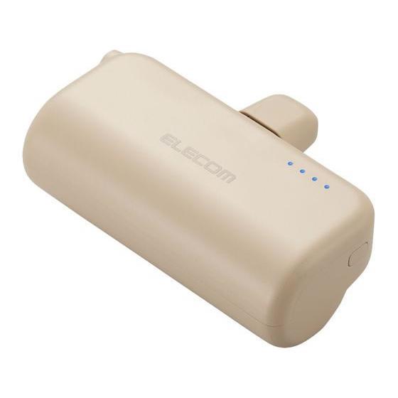 エレコム モバイルバッテリー 5000mAh 直挿し DE-C43L-5000BE | ELECOM