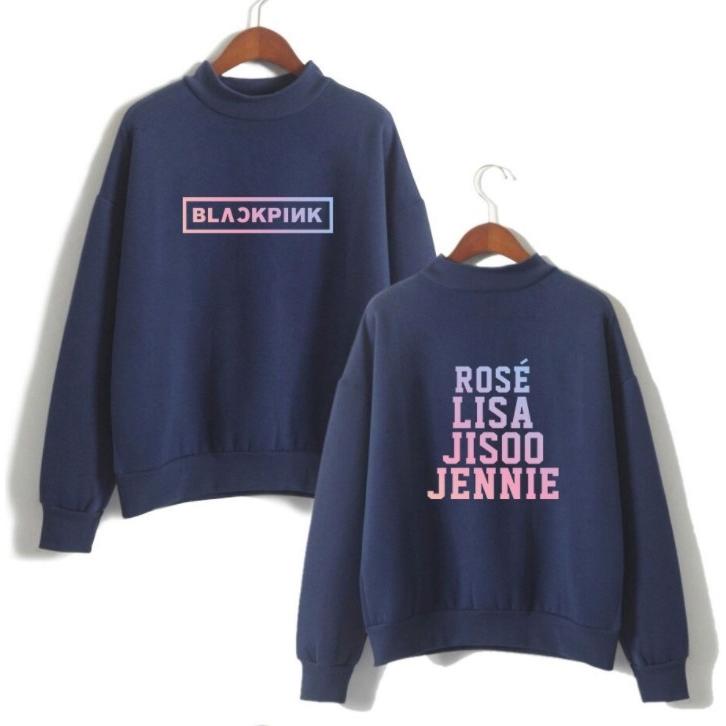 BlackPink トレーナー メンバー名入り 丸首 長袖 ロゴ 送料無料 ( XXS〜4XL ) 原宿 ストリートファッション K-POP