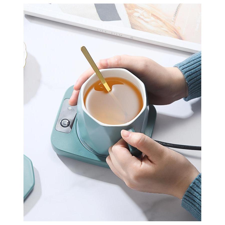 加熱コースター 水/お茶/コーヒー/牛乳 カップウォーマー 保温コースター USB マグカップウォーマー ドリンクウォーマー カップウォーマー USB｜kj1210｜14