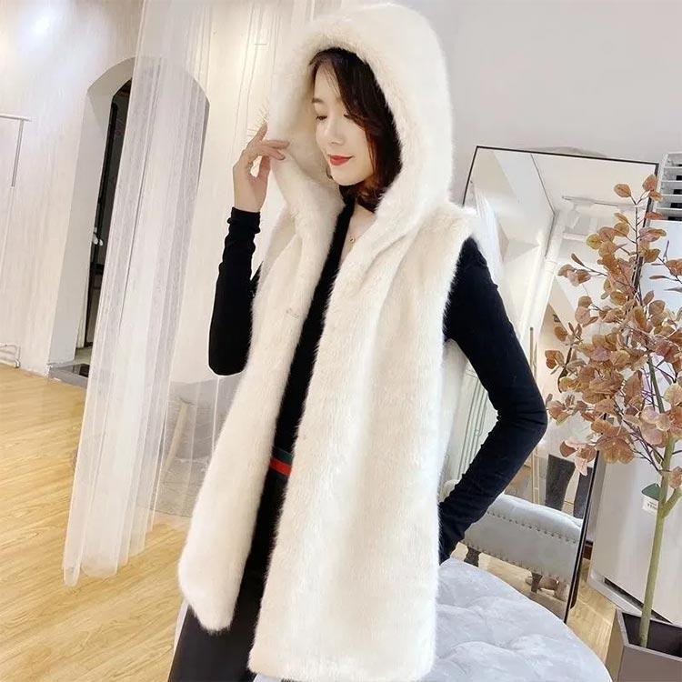 フード付きフーディー ファーベスト ファー おしゃれ 大人可愛い