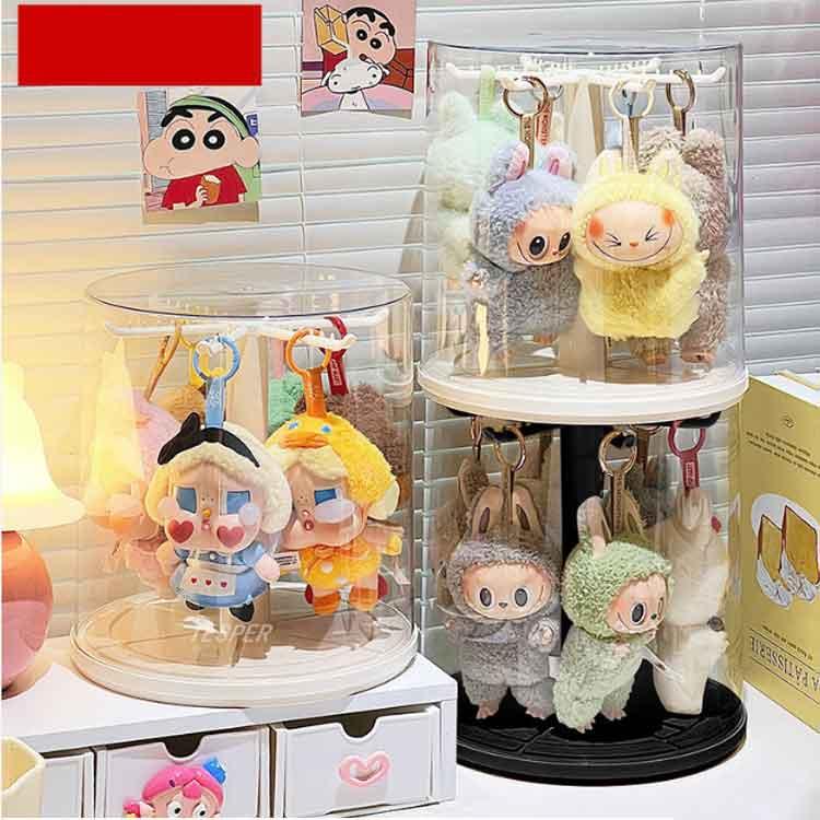 ぬいぐるみ用 クリア 収納ケース 透明 カバー 回転式 陳列ケース 保護