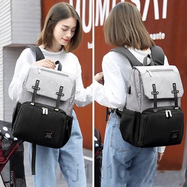 大容量防水防災ママリュックマザーズバッグマザーズリュック仕切りオムツ哺乳瓶多機能出産祝いおしゃれかわいい 大人女性の