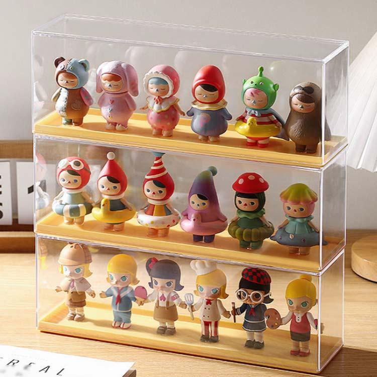 3個セット コレクションケース アクリル 卓上 ディスプレイケース 透明 クリア フィギュアケース クリアケース 展示用 積み重ね ディスプレイ 収納｜kj1210｜02