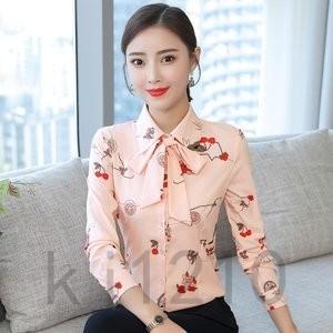 ブラウスレディースワイシャツyシャツ長袖無地花柄折り襟ボタンフォーマルオフィスol通勤ビジネススーツインナー 贈り物