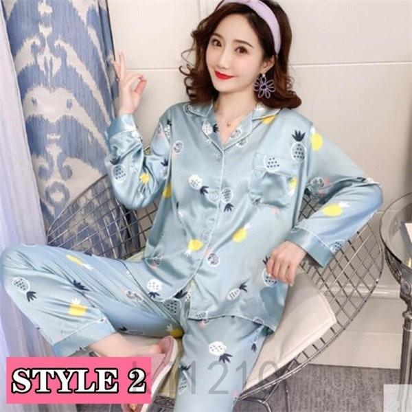 パジャマ レディース ルームウェア チャイナシルク セットアップ 抽象的 長袖 女 寝間着 代 30代 40代 バレンタインデー プレゼント 夏秋用 Kj109 Kjストア 通販 Yahoo ショッピング