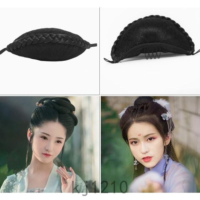 二枚 中国古代風かつら 古典宮廷髪型 唐装漢服髪型 ウィッグ 仙女系 コスプレ イベント 学園祭 文化祭 舞台団体演出道具 写真撮影用 ペア Kj5 Kjストア 通販 Yahoo ショッピング