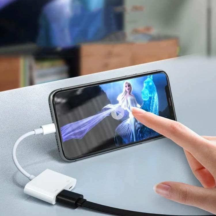 iPhone HDMI変換ケーブル 電源接続が必要 Lightning-Digital AVアダプター iPhone・iPadの映像をTVにミラーリン｜kj1210｜03
