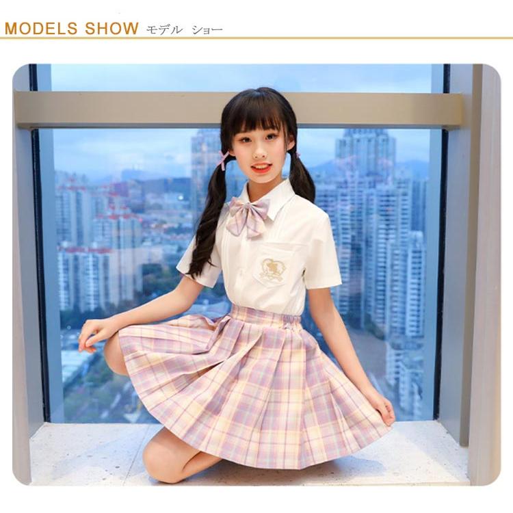 蝶結び付き ミニ 制服 スカッツ ミニスカート プリーツスカート 小学生 プリーツ チェック ウエストゴム 2点セット インナー付き 子供服 キッズ｜kj1210｜11