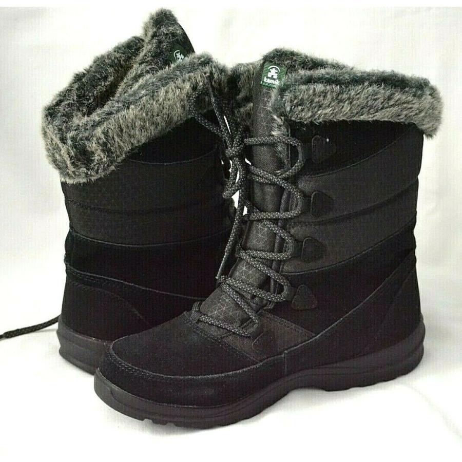 【在庫処分】 レディース用ブーツ カミック Kamik NIB 8 Size Black Boots Winter Women's Fox Polar スノーシューズ、ブーツ