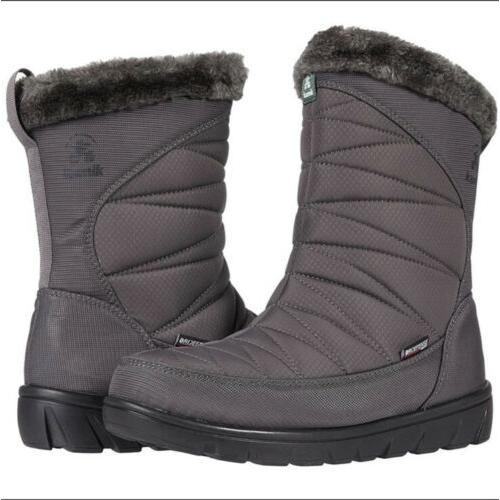 Kamik Women's Hannah Zip Snow Boot - Light Grey, Waterproof, Vegan, Comfortable Down To -30°C, Size 11 - View #7