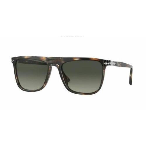 大きい割引 Rectangle Brown Striped 112471 PO3225S PERSOL レディース用サングラス ペルソール Unisex Sunglasses mm 56 サングラス