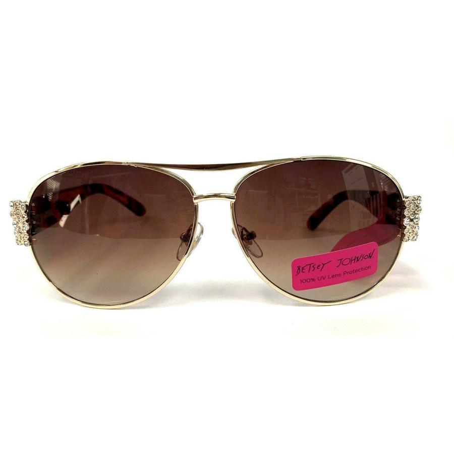ベッツィジョンソン レディース用サングラス BETSEY JOHNSON BJ710 LTS GOLD BROWN AVIATOR BLING