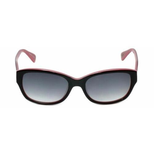 ベッツィジョンソン レディース用サングラス Betsey Johnson Designer Sunglasses Betseyville BV104-11 in Black-Pink with Grey-