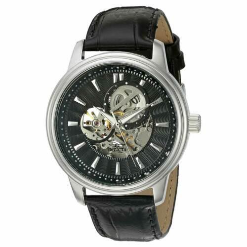 インビクタ メンズ用腕時計 Invicta Men's Watch Vintage Automatic Semi-Skeleton Dial Leather Strap 22577