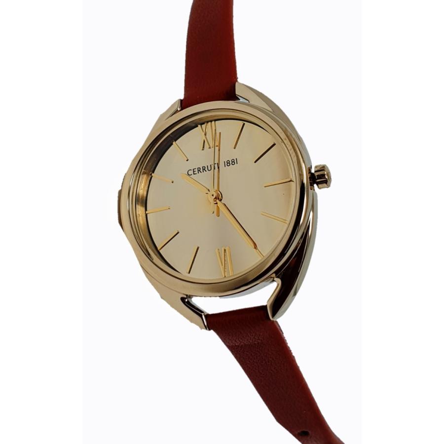 チェルッティ レディース用腕時計 CERRUTI 1881 Brown Leather Elice Analogue Watch CRM19307