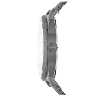 フォッシル メンズ用腕時計 Fossil Machine Three-Hand Date Black Stainless Steel Mesh Watch FS5694 